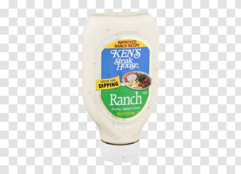 Ranch Dressing Condiment Bottle Ken's Foods - Steak Transparent PNG