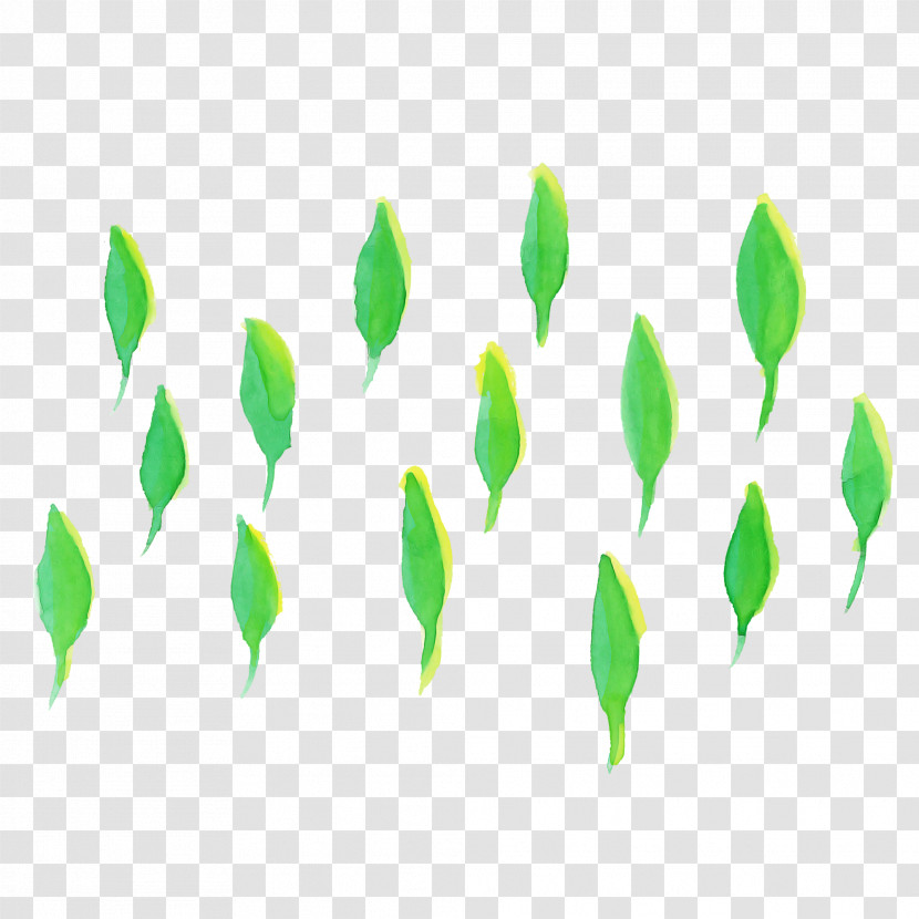 Green Leaf Line Plant Font Transparent PNG