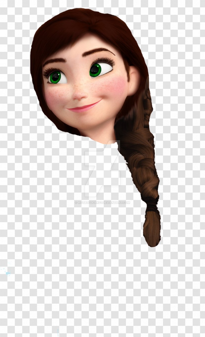 Wig Black Hair Frozen Coloring Anna - Flower - Hiccup Transparent PNG