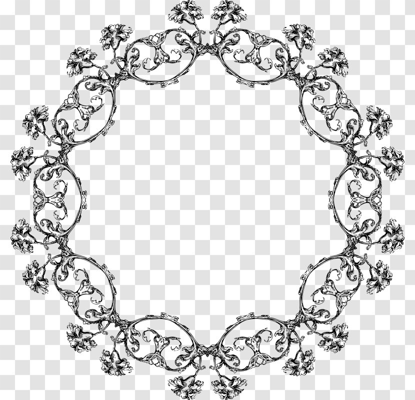 Line Art Picture Frames Body Jewellery Pattern - Frame Transparent PNG