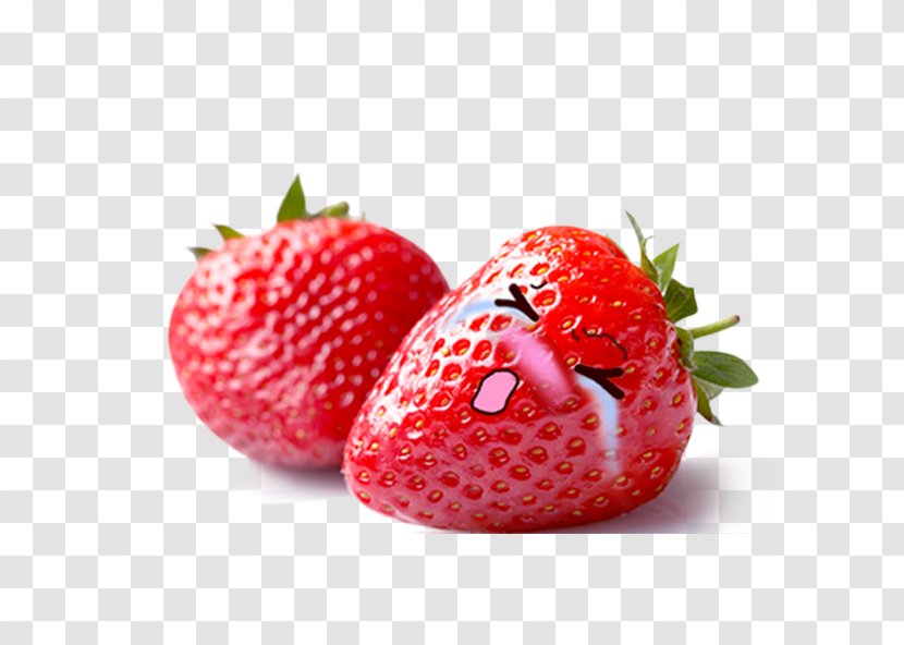 Ice Cream Milk Fruit Aedmaasikas - Cartoon Strawberry Transparent PNG