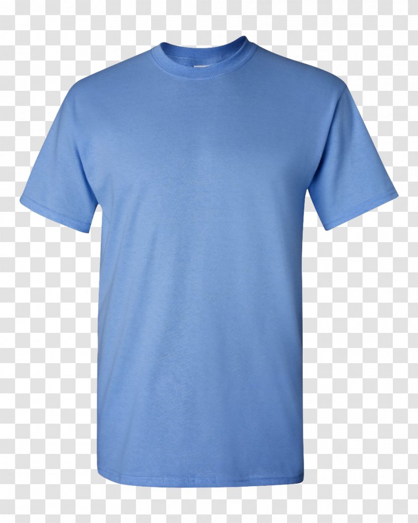 T-shirt Gildan Activewear Clothing Sleeve Blue - Neck Transparent PNG