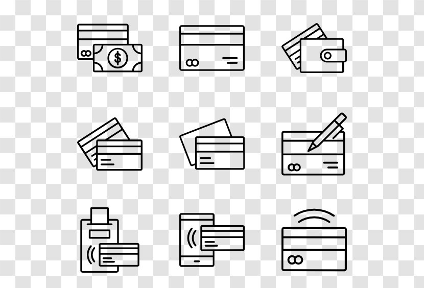Hand Drawn Cards - Black And White - Interface Transparent PNG