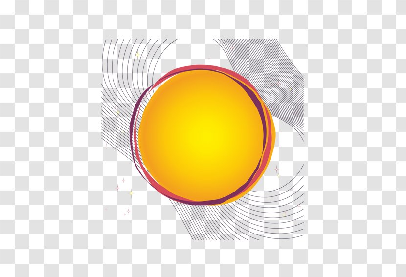Yellow Circle Pattern - Orange - Cartoon Moon Stars Transparent PNG