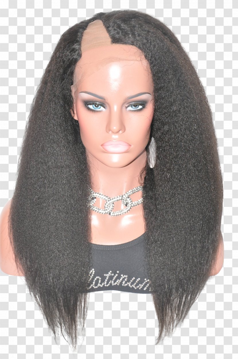 Lace Wig Artificial Hair Integrations Hairstyle - African Woman Transparent PNG