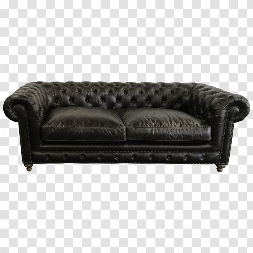 Loveseat Rectangle Leather - Black - Angle Transparent PNG