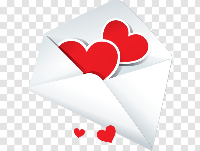 Envelope - Red - Heart Transparent PNG