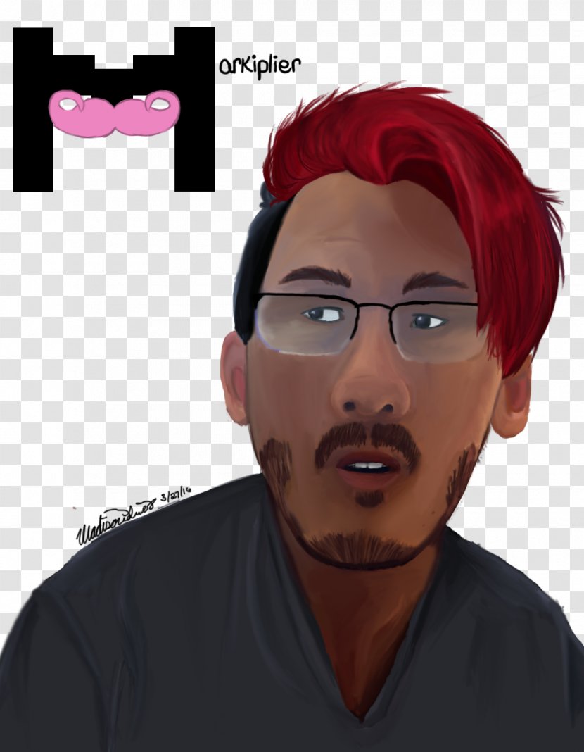 Glasses Drawing - Red Hair - Animation Mouth Transparent PNG