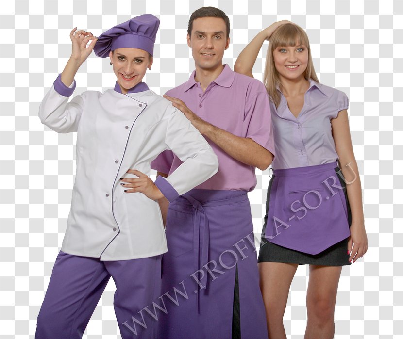 Uniform Cafe Sleeve Bistro Restaurant - Purple - Pousada Vo Irene Transparent PNG