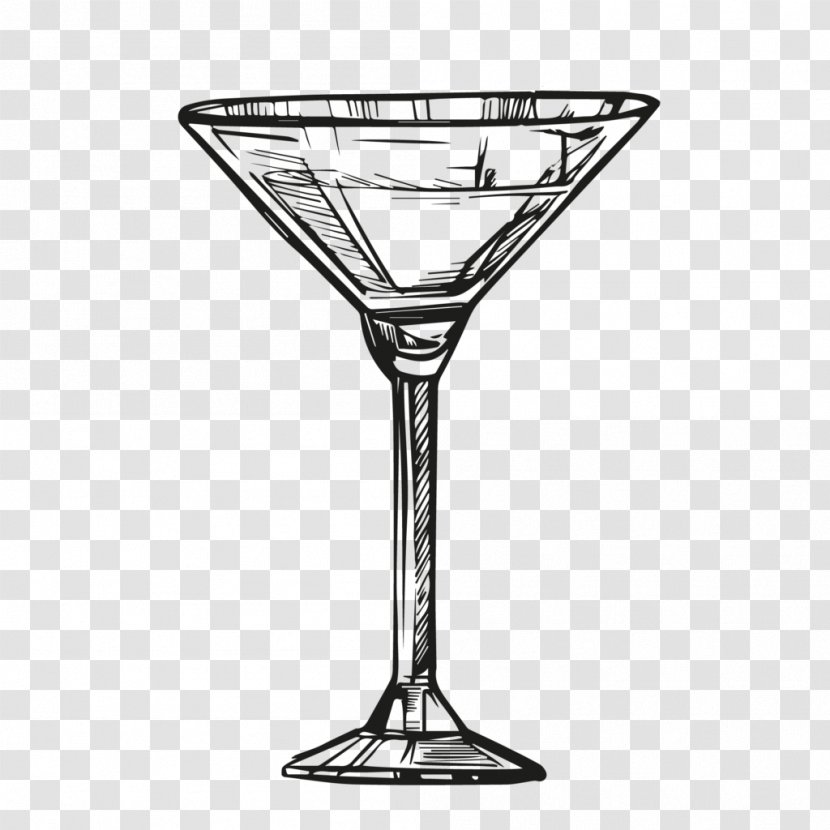 Martini Cocktail Garnish Drink Drawing - Tableware Transparent PNG