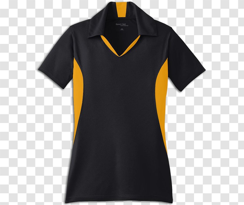 T-shirt Polo Shirt Clothing Collar - Ralph Lauren Corporation - Black And Gold Cheer Uniforms Transparent PNG