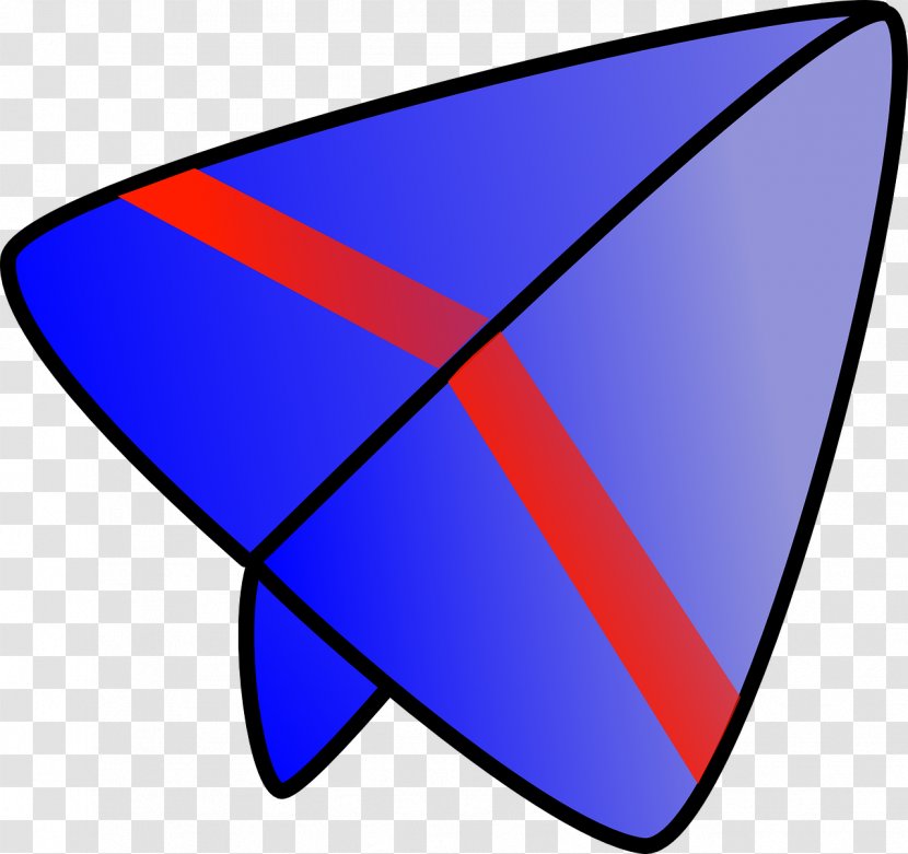 Airplane Flight Glider Hang Gliding Clip Art - Paper Plane - Blue Transparent PNG