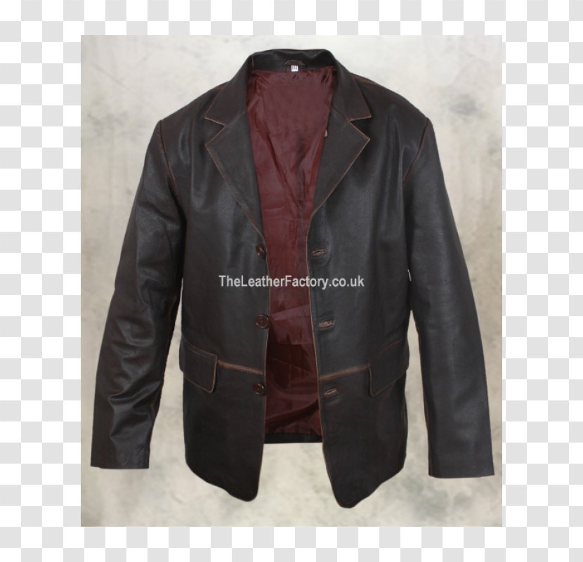 Leather Jacket Outerwear Blazer - Suit Transparent PNG