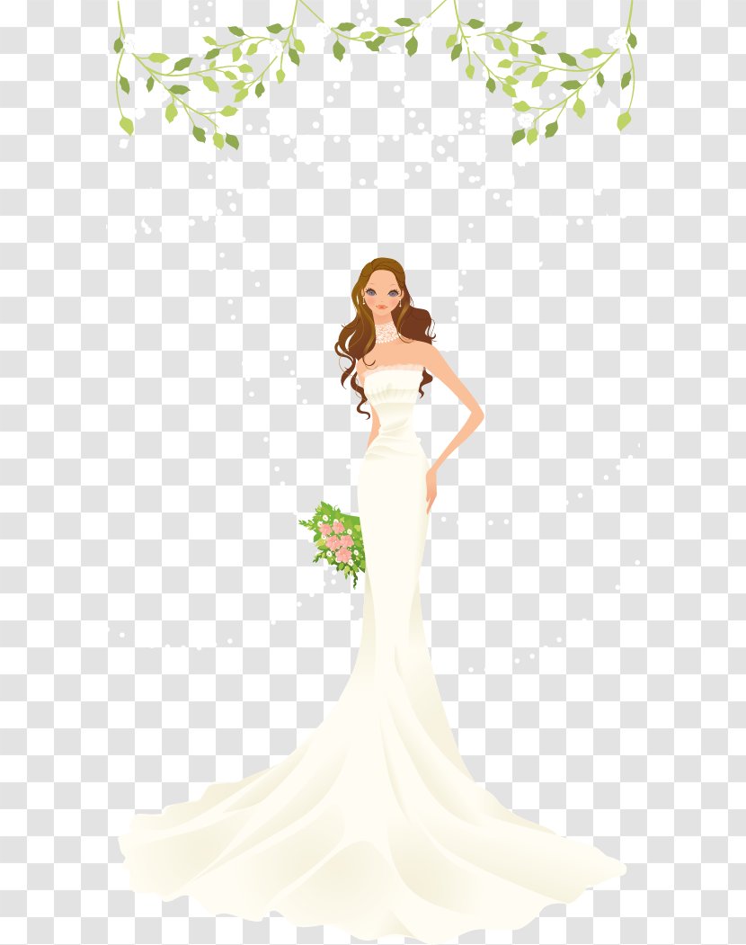 Bride Download Wedding Clip Art - Cartoon - Beautiful Vector Material Transparent PNG