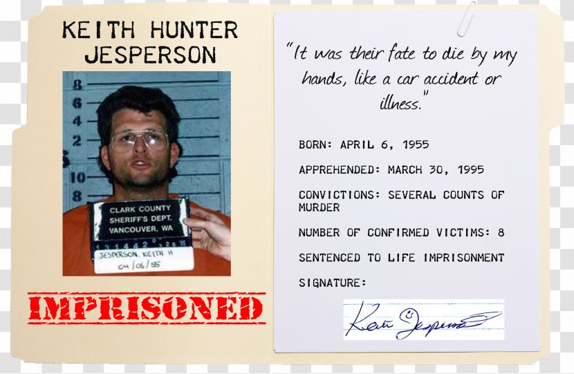 Smiley The Happy Face Murderer: Life Of Serial Killer Keith Hunter Jesperson Mug Shot - Text Transparent PNG