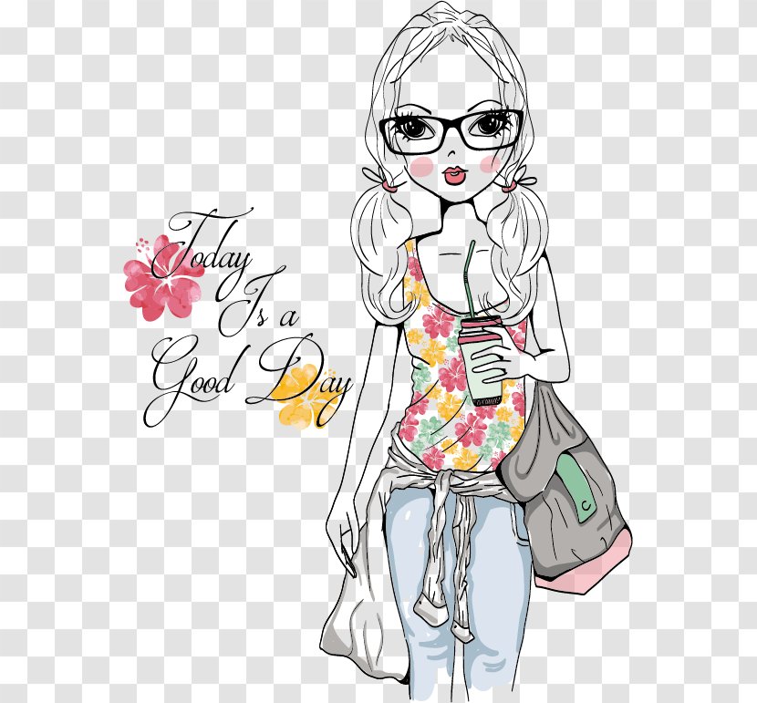 T-shirt Drawing Photography Illustration - Frame - Cartoon Girls Pictures Transparent PNG
