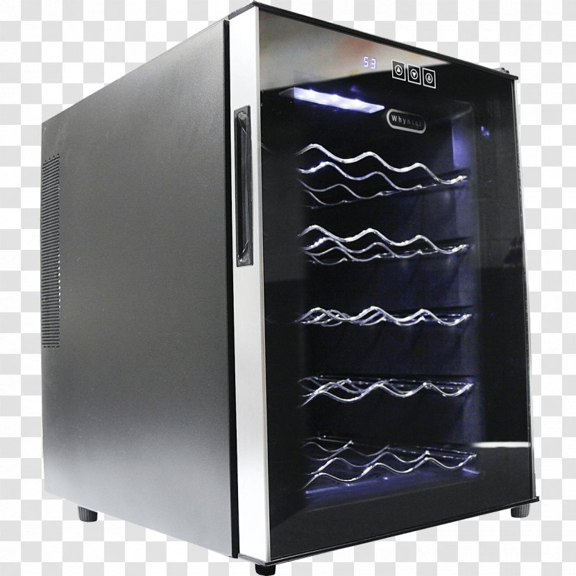 Wine Cooler Refrigerator Bottle Glass - Mirror Transparent PNG