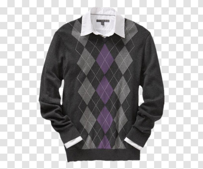 Long-sleeved T-shirt Tartan Sweater Transparent PNG