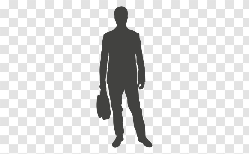Businessperson Silhouette - Standing - Bag Vector Transparent PNG