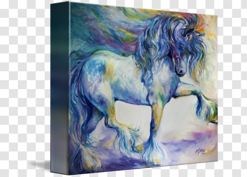 Gypsy Horse Watercolor Painting Oil - Mustang Transparent PNG