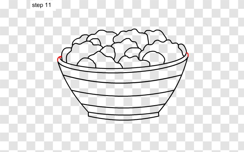 Drawing Coloring Book Black And White Fruit - Bowl - Salad Transparent PNG