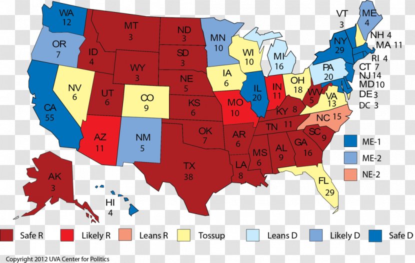 US Presidential Election 2016 United States Electoral College Map - Voting Transparent PNG