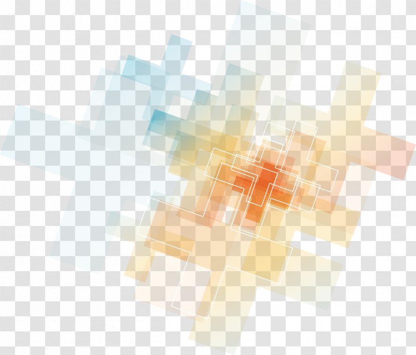 Pattern - Orange - Abstract Geometry Shading Card Transparent PNG