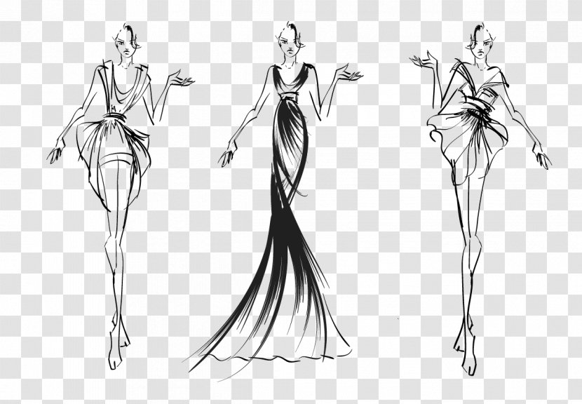 Fashion Illustration Croquis Model Drawing - Flower Transparent PNG