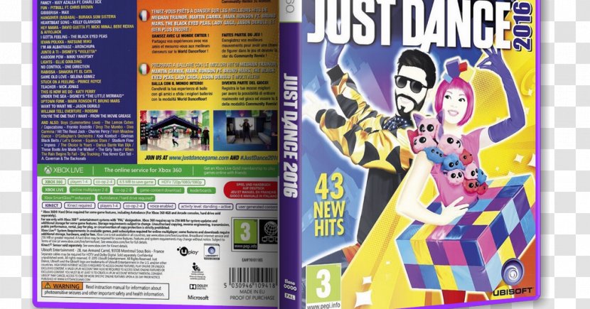Just Dance 2016 Xbox 360 2015 4 Wii - Poster Transparent PNG