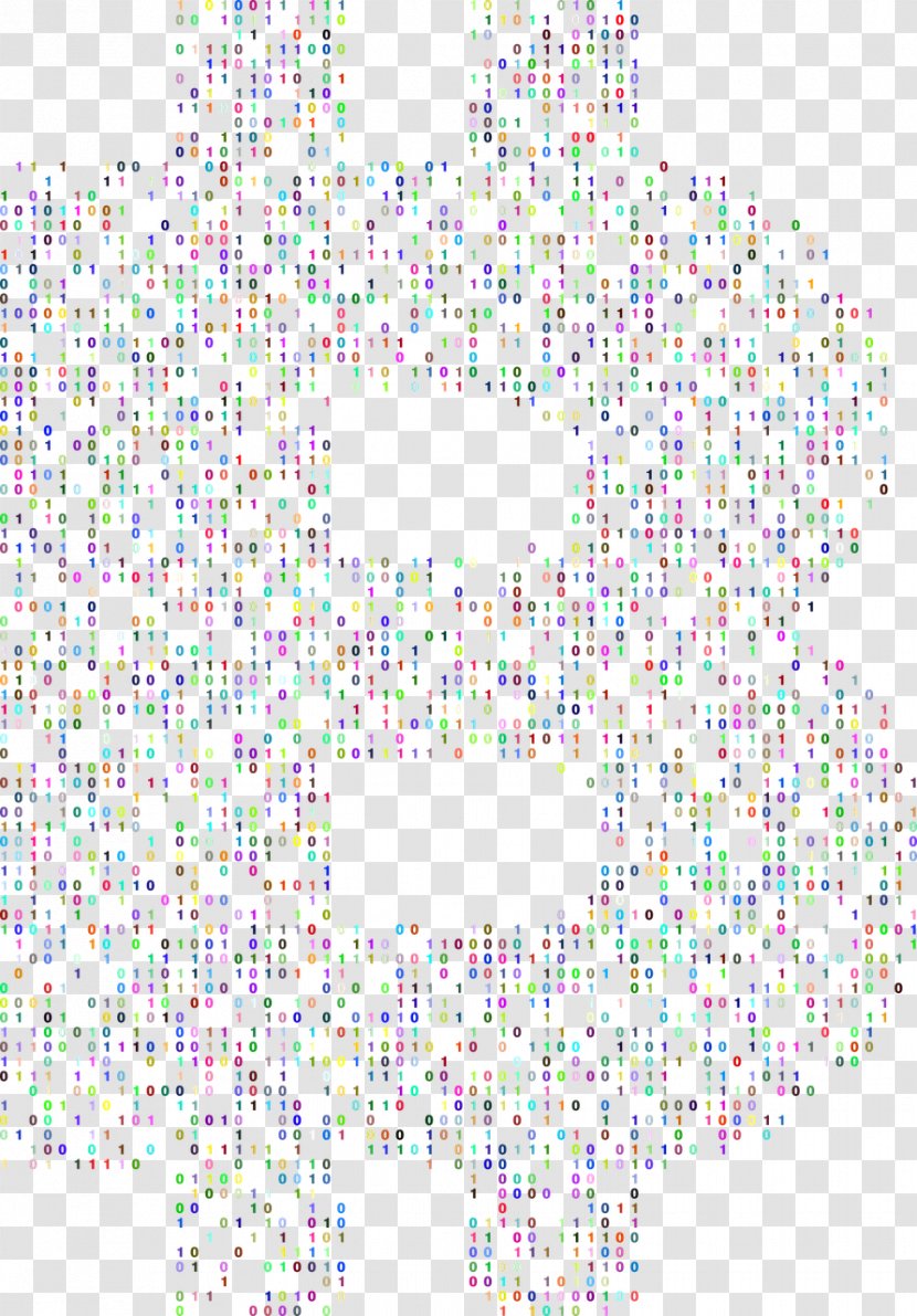 Vitruvian Man Binary Number Pattern - Text - Fractal Transparent PNG