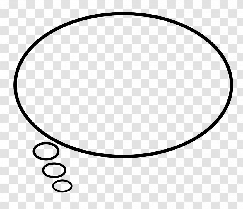 Black And White Circle Area - Monochrome Photography - Speech Bubble Transparent PNG