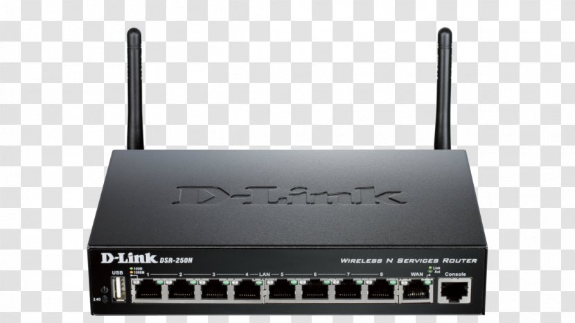 Router Gigabit Ethernet Virtual Private Network IEEE 802.11n-2009 D-Link DSR-250N - Wireless - Dlink Dsr250n Transparent PNG