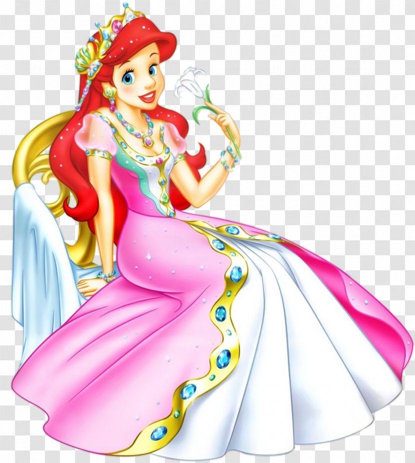 Ariel Belle Disney Princess Tiana Cinderella - Doll - Mermaid Transparent PNG