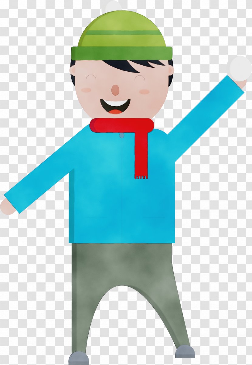 Boy Green Character Headgear Line - Animation Standing Transparent PNG