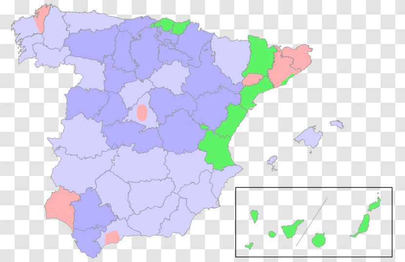 Spain Spanish General Election, 1933 1936 Map - Election 2016 Transparent PNG