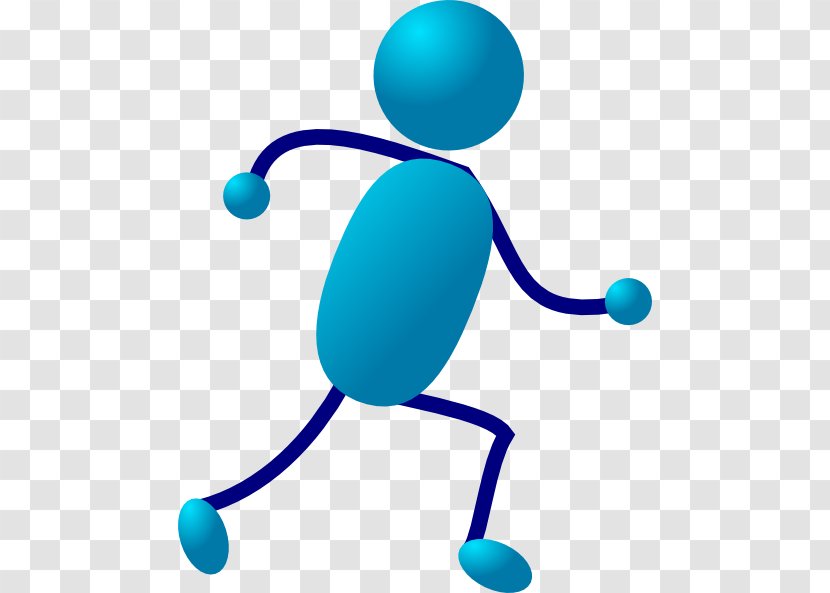 Stick Figure Running Clip Art - Moving Cliparts Transparent PNG