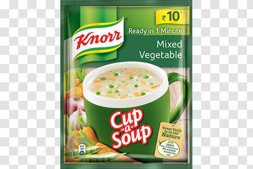 Knorr Mixed Vegetable Soup 18gms Vegetarian Cuisine Sweet Corn Veg Cup-A-Soup 11 Gms Food - Recipe Transparent PNG