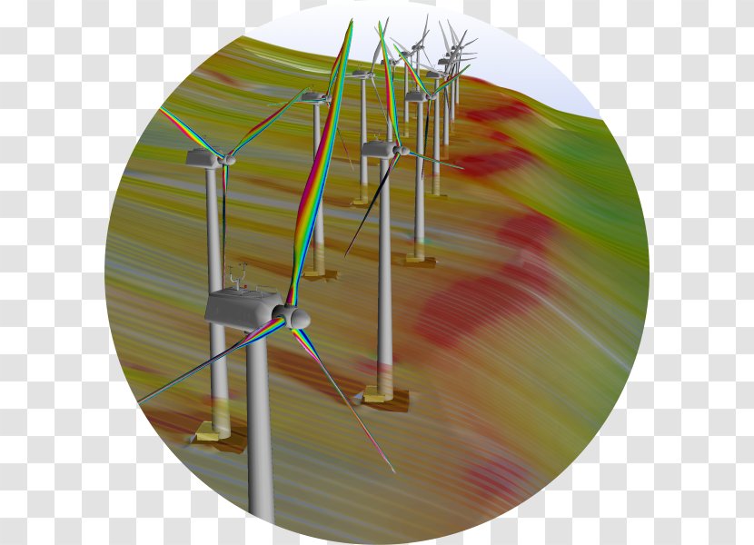Energy Wind Turbine Line Transparent PNG