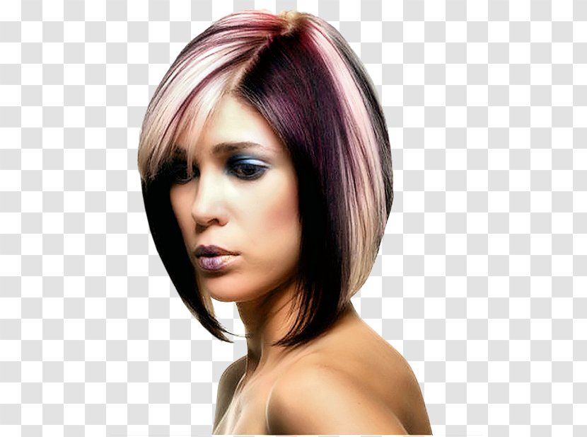 Hairstyle Bob Cut Short Hair Human Color - Highlighting Transparent PNG