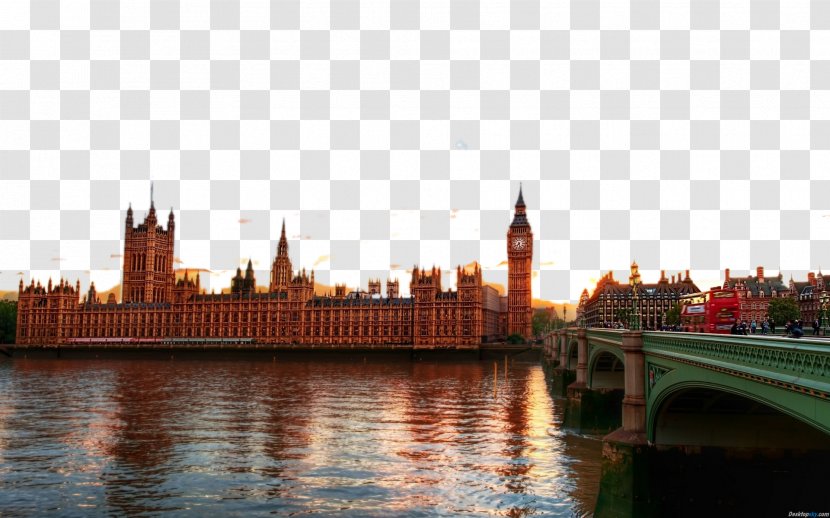 Palace Of Westminster Big Ben Parliament Square River Thames City London - Three Transparent PNG