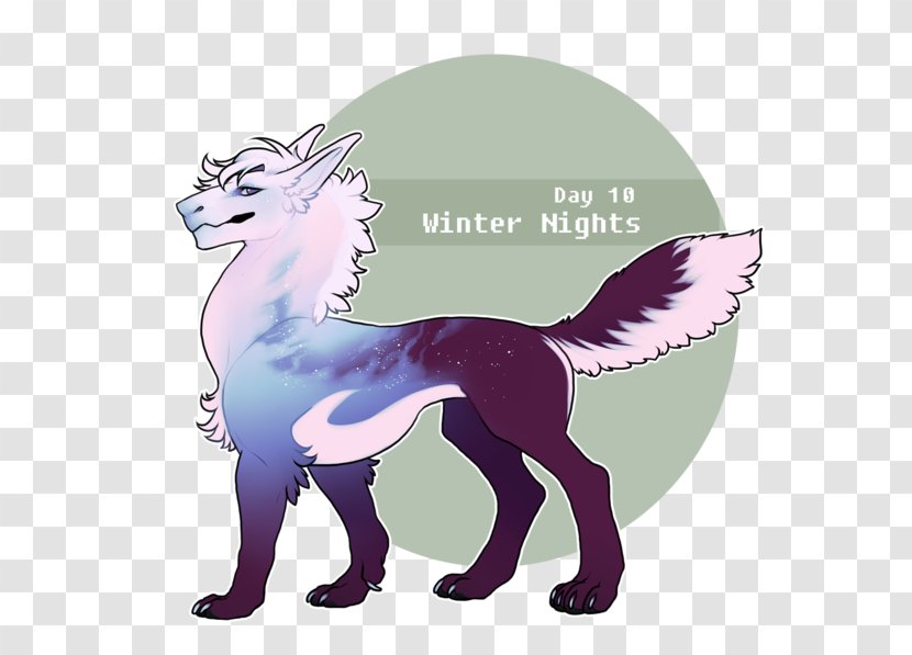 Mustang Canidae Unicorn Dog - Winter Night Transparent PNG