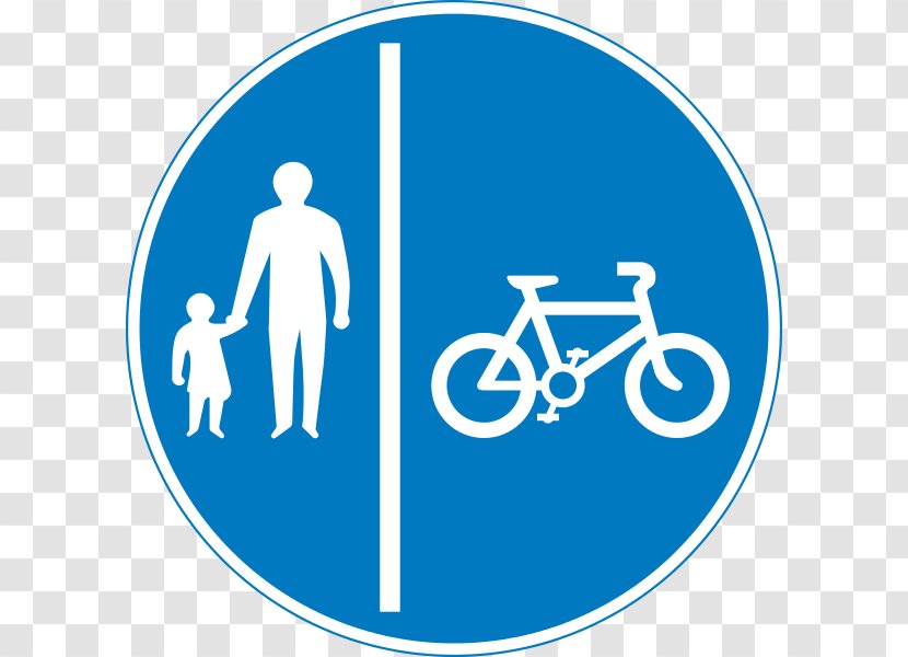 Cycling Bicycle Pedestrian Walking Traffic Sign - Human Behavior - Signs Transparent PNG