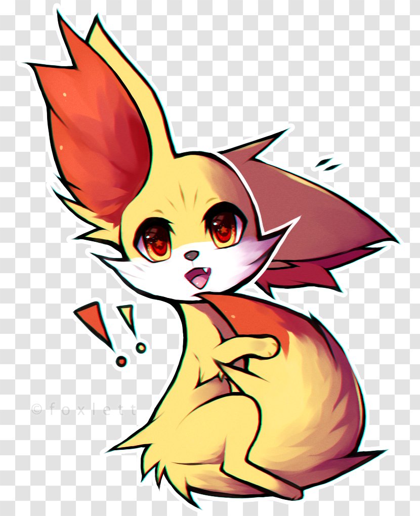 Fan Art Pokémon Fennekin DeviantArt - Red Fox - Pokemon Transparent PNG