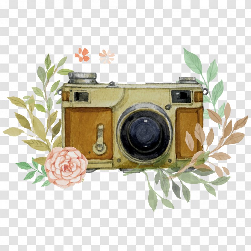 Camera Photographic Film Photography - Watercolor Painting - Photo Transparent PNG