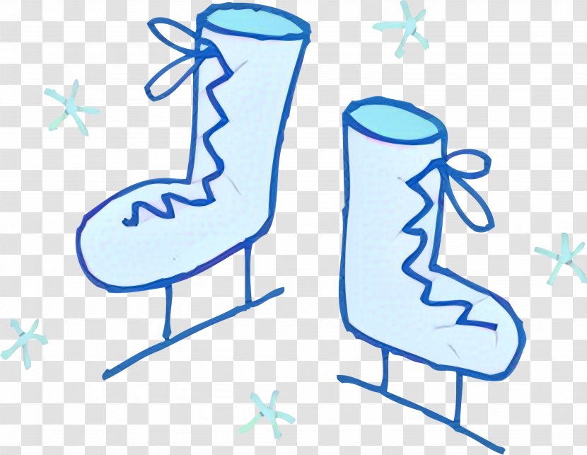Shoe Clip Art Cowboy Boot Ice Skates - Line Transparent PNG