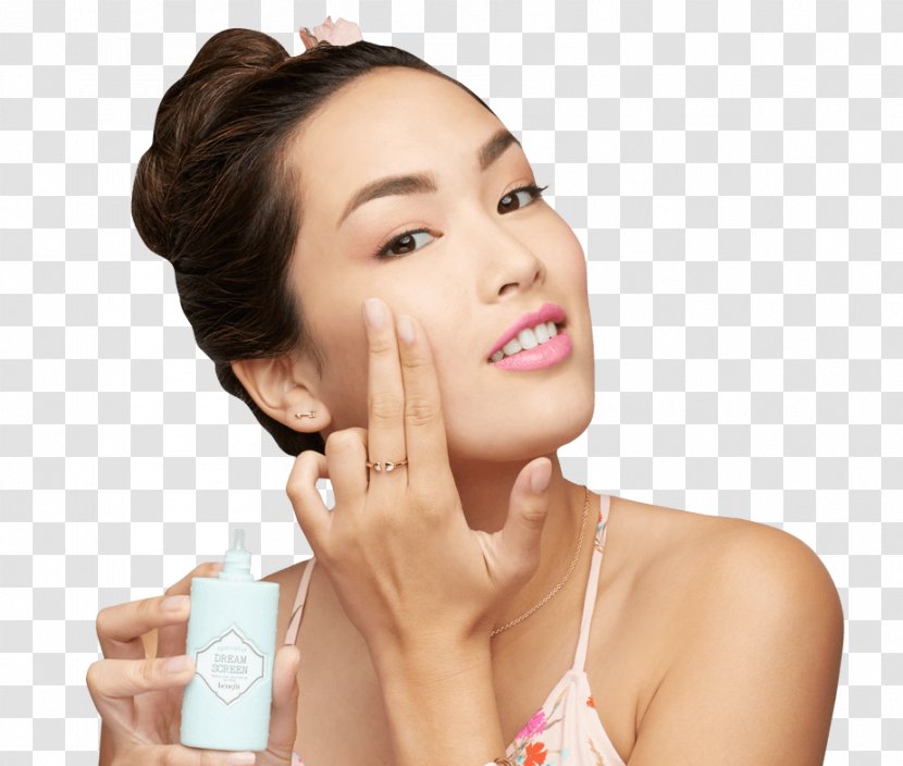 Sunscreen Benefit Cosmetics Model Beauty - Lotion - Cosmetic Transparent PNG