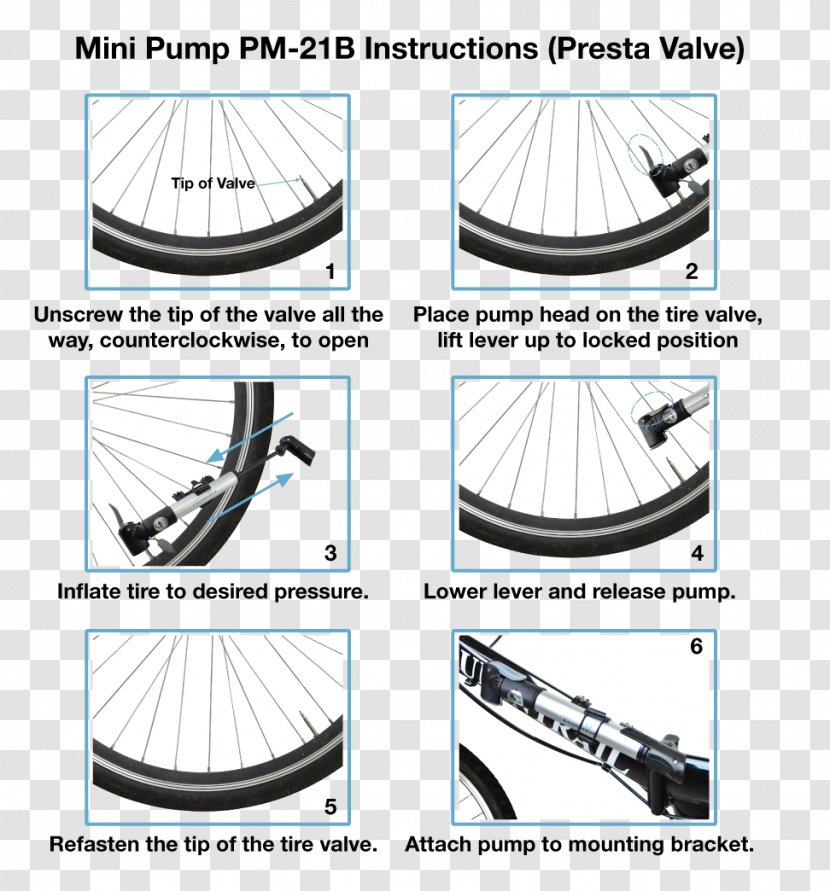 Bicycle Wheels Pumps Presta Valve Tire Transparent PNG