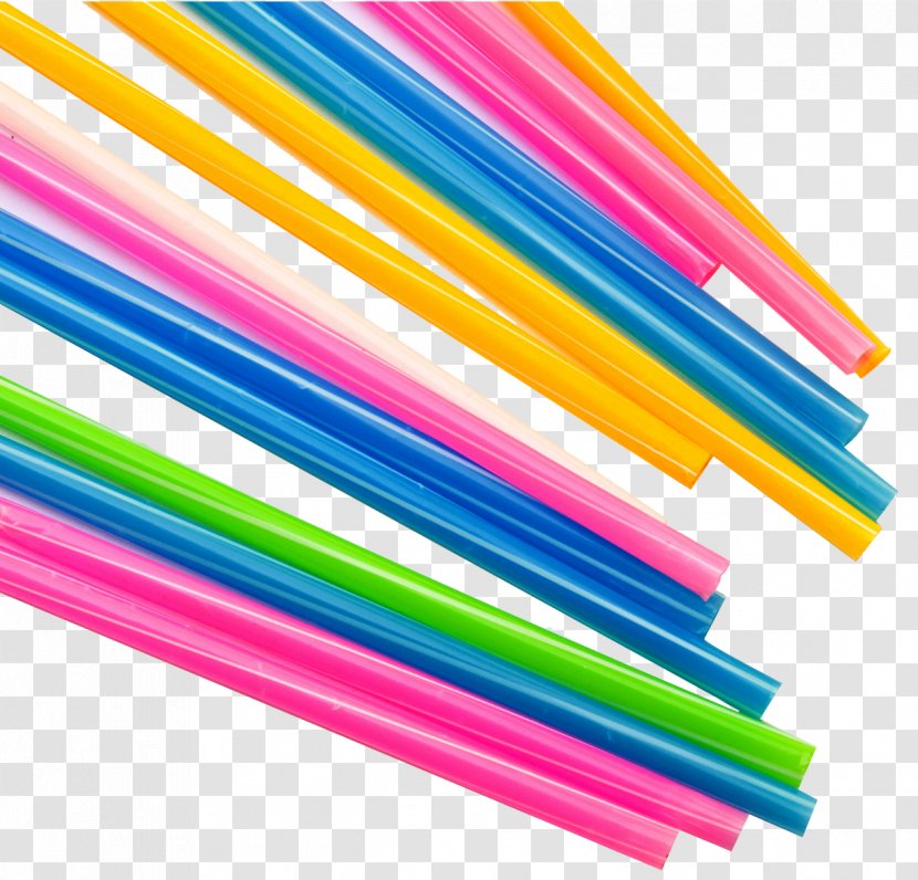 Drinking Straw Plastic Download - Colorful Transparent PNG