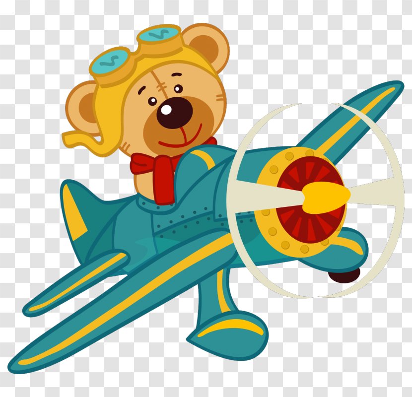 Airplane Bear Child Clip Art - Infant Transparent PNG