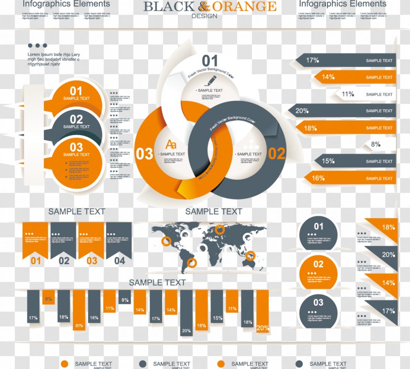 Infographic Graphic Design Chart - PPT Material Data Transparent PNG